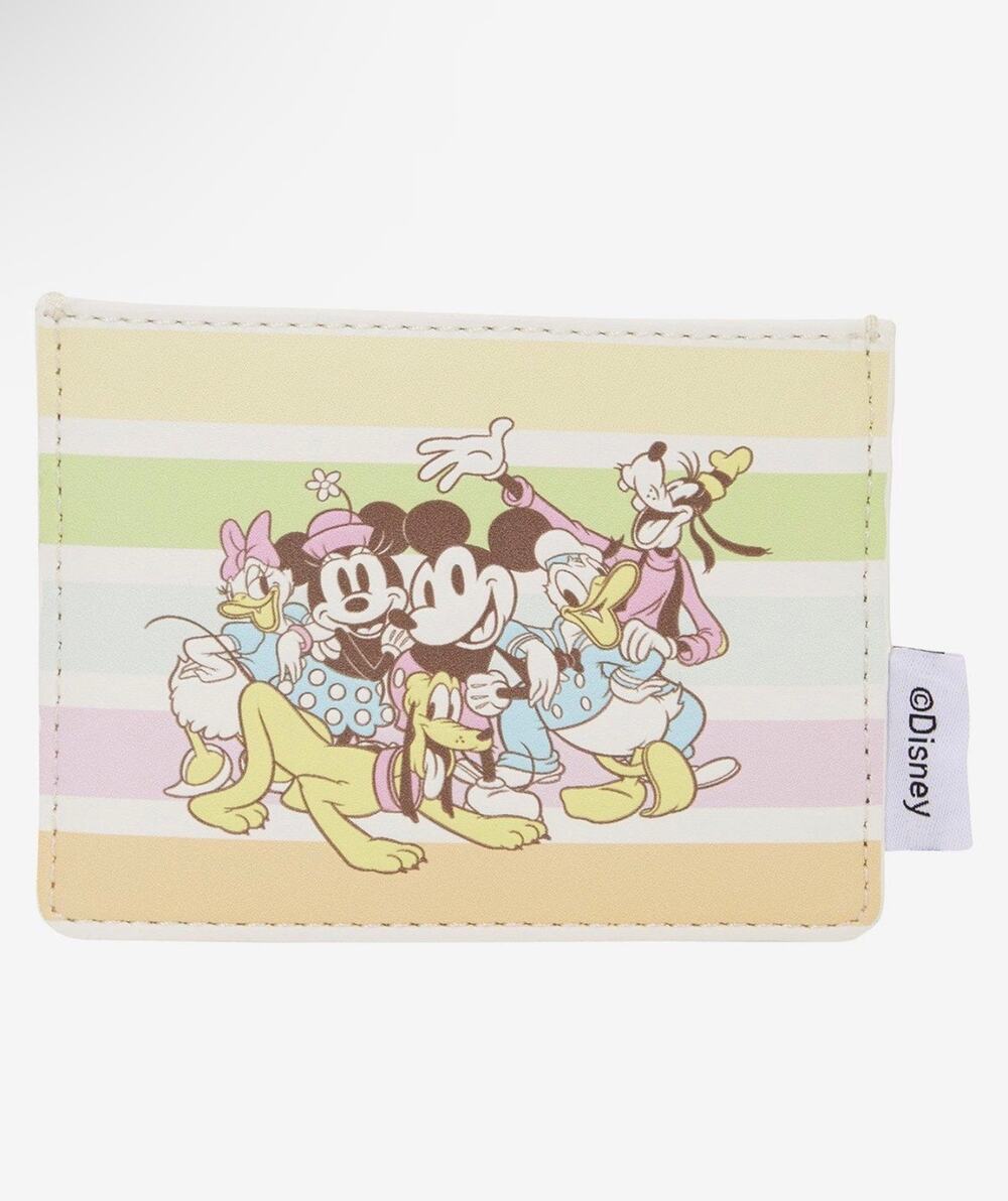 Loungefly Disney Mickey & Friends Rainbow Stripe Cardholder NWT